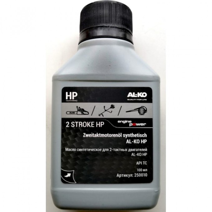 Масло AL-KO синтетическое HP для 2-тактных двигателей, 0,1 л AK250010 Масло AL-KO синтетическое HP для 2-тактных двигателей, 0,1 л AK250010